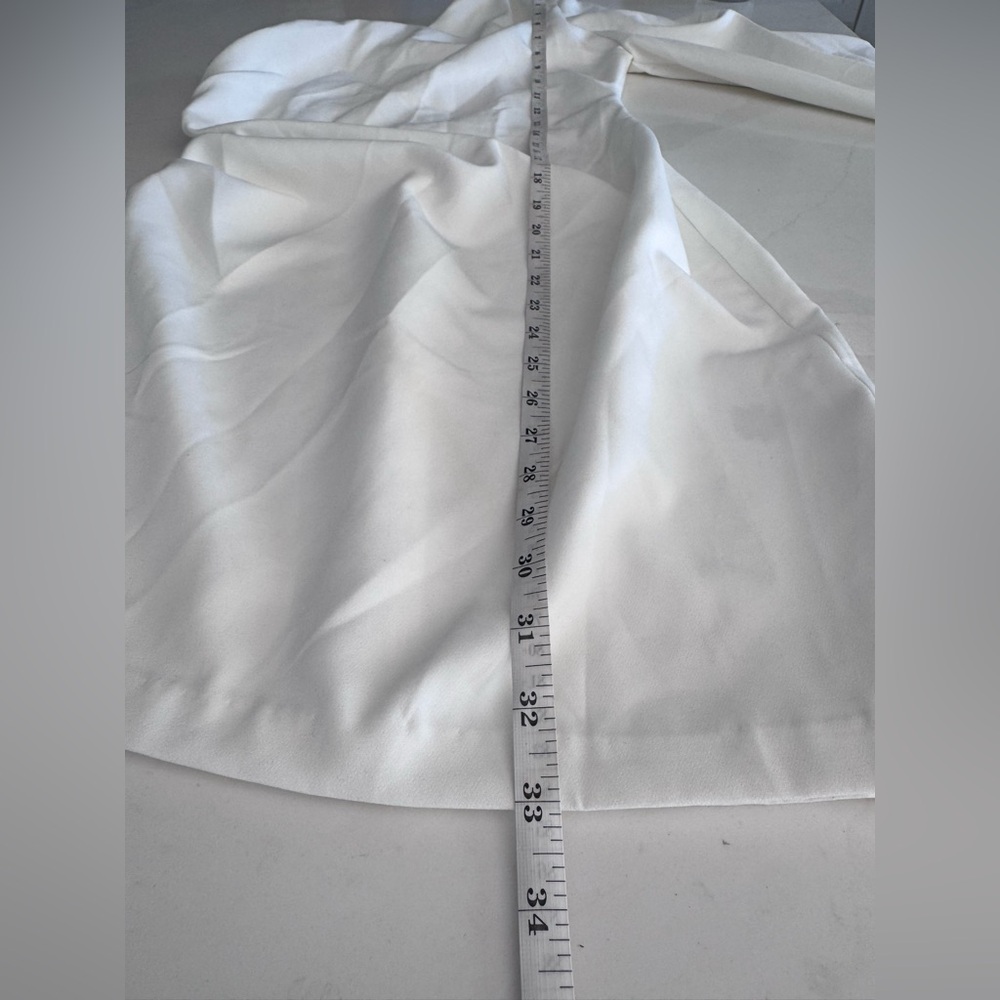 Ghrail Ellis Ivory Feather-Trim One-Shoulder Crepe Mini Dress Sz S MSRP $270 NEW - Picture 12 of 12